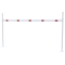 Height restriction barrier | with 2 square posts | cross tube length: 5000 mm | to be fixed by plugs | without barrier of aluminium tube